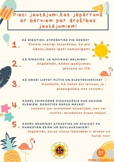 Starptautiskajā bērnu aizsardzības dienā aicina pārrunāt drošības jautājumus