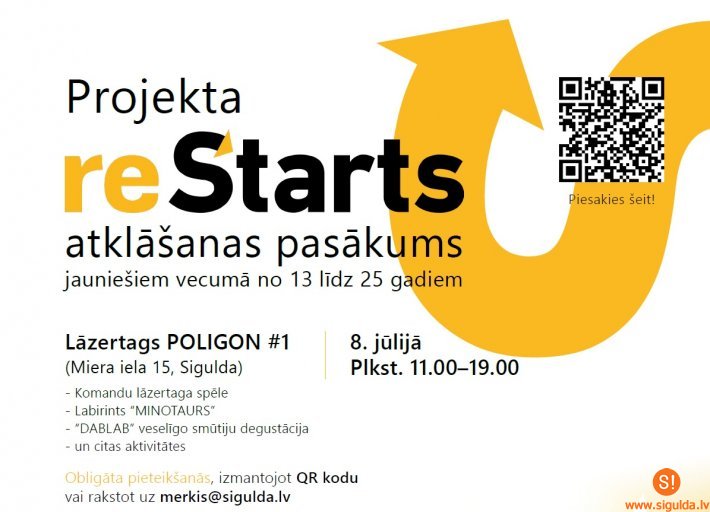 “Mērķis” aicina jauniešus no 13 līdz 25 gadiem uz projekta atklāšanu lāzertaga poligonā