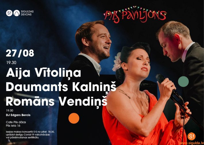 Piektdien Siguldā uzstāsies Aija Vītoliņa, Daumants Kalniņš un Romāns Vendiņš