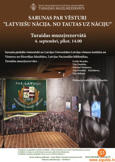 4. septembrī Turaidā notiks sarunas par vēsturi