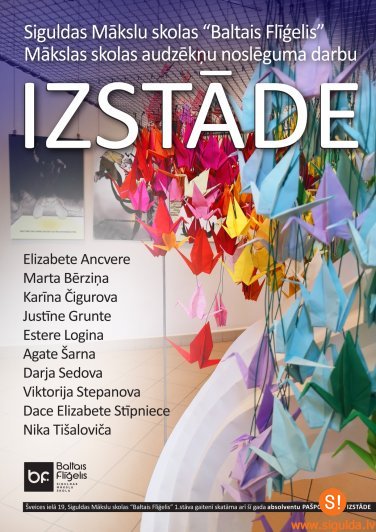 Septembrī “Baltajā flīģelī” skatāma Mākslas nodaļas absolventu darbu izstāde