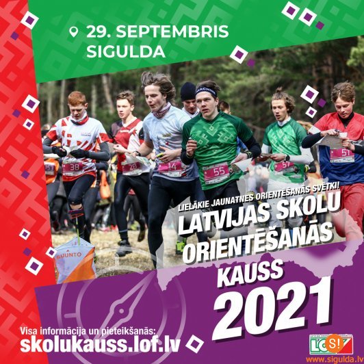 Siguldā notiks Latvijas skolu orientēšanās kauss