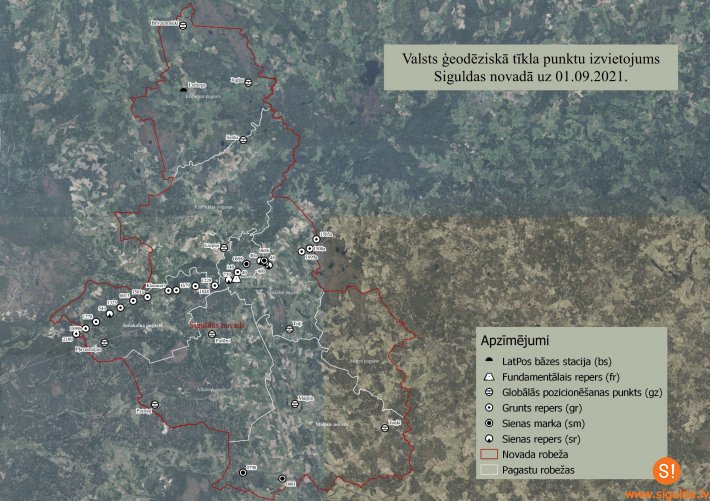 Siguldas novadā veiks valsts ģeodēziskā tīkla punktu apsekošanu