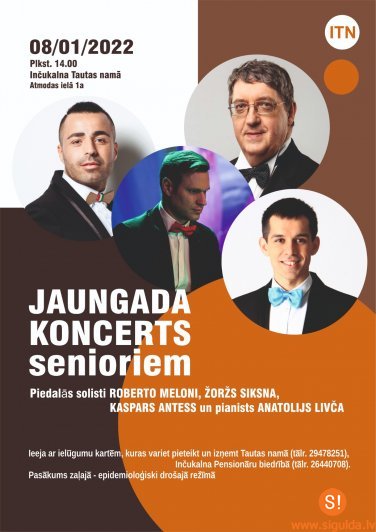 Inčukalna Tautas nams seniorus ielūdz uz Jaungada koncertu