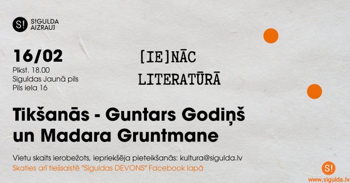 Trešdien notiks sarunu cikla “[Ie]nāc literatūrā” tikšanās ar Madaru Gruntmani