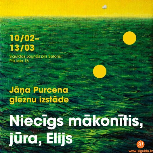 “Niecīgs mākonītis, jūra, Elijs” – jauna izstāde Siguldas Jaunās pils salonā