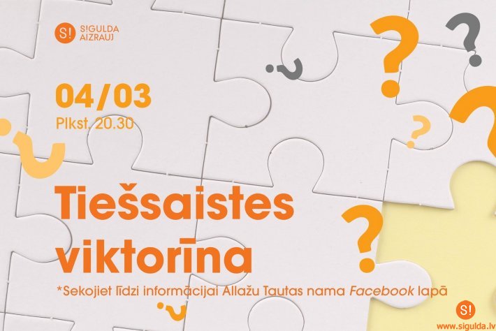 Piektdien varēs piedalīties bezmaksas tiešsaistes viktorīnā