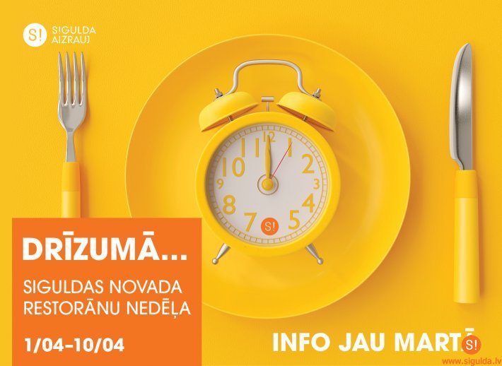 Aprīļa sākumā Siguldas novadā notiks pavasara Restorānu nedēļa