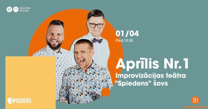 Siguldā ar šovu “Aprīlis Nr.1” uzstāsies improvizācijas teātris “Spiediens”