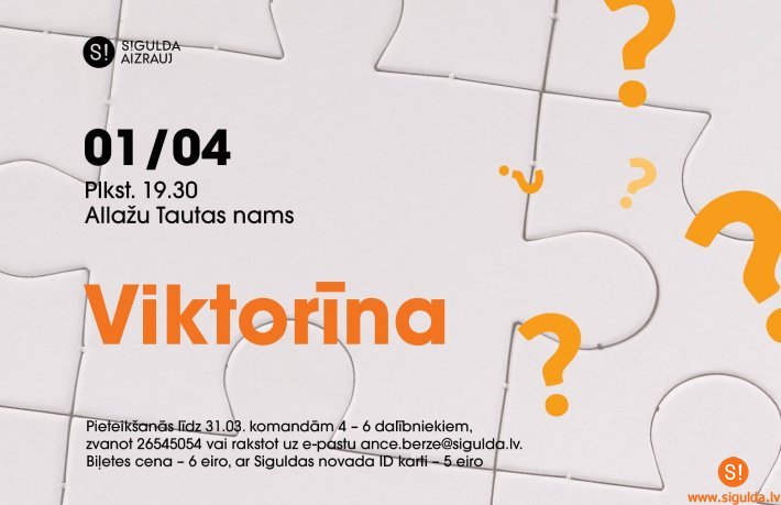 Allažu Tautas nams aicina piedalīties izklaidējošā viktorīnā