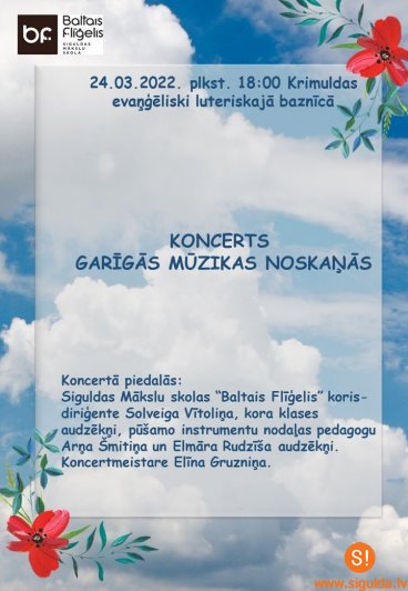 Ceturtdien Krimuldā evaņģēliski luteriskajā baznīcā uzstāsies “Baltā flīģeļa” audzēkņi