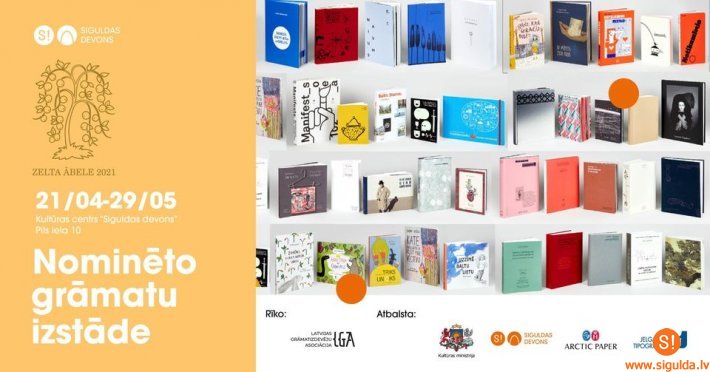 “Siguldas devonā” atvērs “Zelta ābeles 2021” nominēto, apbalvoto grāmatu izstādi
