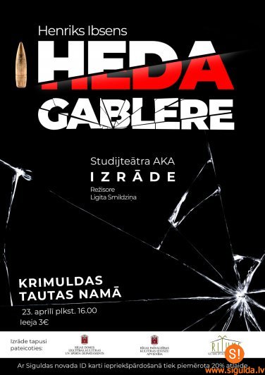Sestdien Krimuldā varēs noskatīties studijteātra “Aka” izrādi “Heda Gablere”