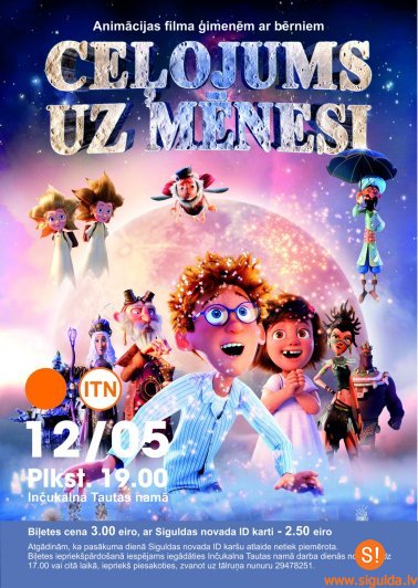 Ceturtdien Inčukalnā varēs noskatīties multfilmu “Ceļojums uz mēness”