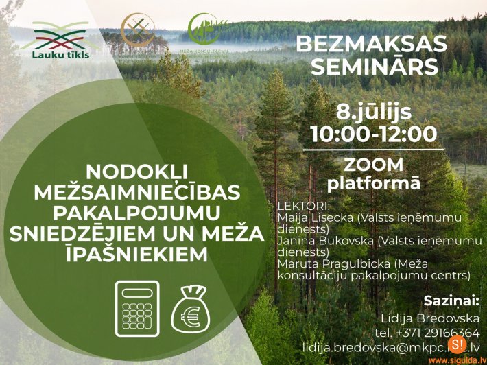 Organizē semināru meža īpašniekiem un mežsaimniecības pakalpojumu sniedzējiem