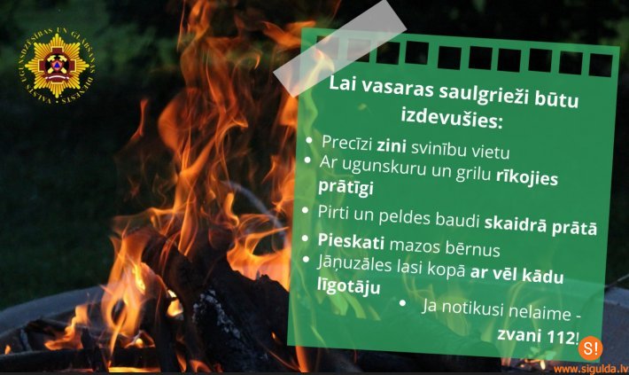 Aicina Līgo un Jāņu dienu svinēt atbildīgi un droši