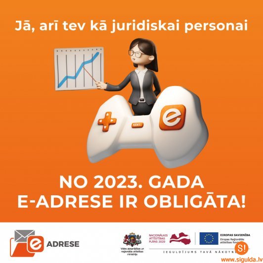 No nākamā gada e‑adreses lietošana juridiskām personām būs obligāta
