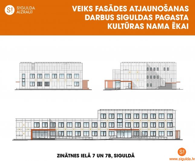 Veiks fasādes atjaunošanas darbus Siguldas pagasta Kultūras nama ēkai