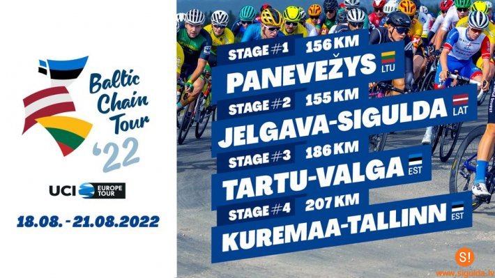 19. augustā “Baltic Chain tour” velobrauciena posms finišēs Siguldā