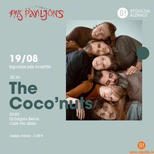 Piektdien Siguldas pils paviljonā uzstāsies grupa “The Coco’nuts”