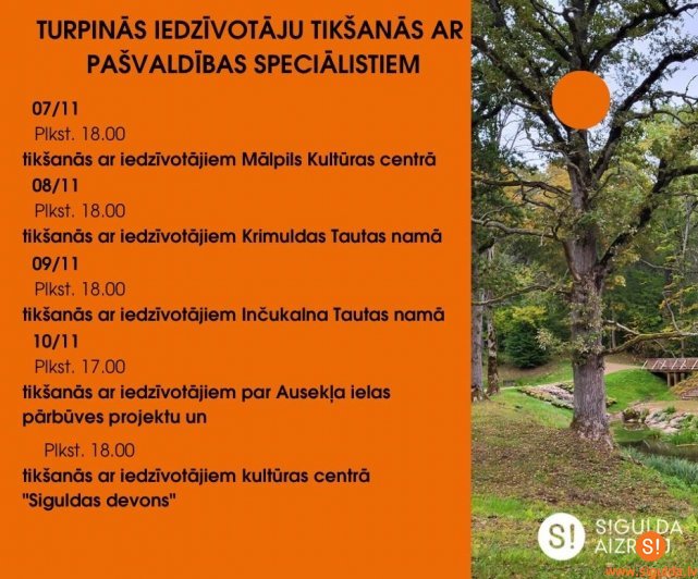 Šonedēļ turpinās iedzīvotāju tikšanās ar pašvaldības speciālistiem