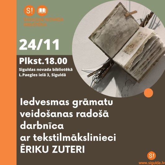 Aicina uz sajūtu un iedvesmas grāmatu veidošanas darbnīcu