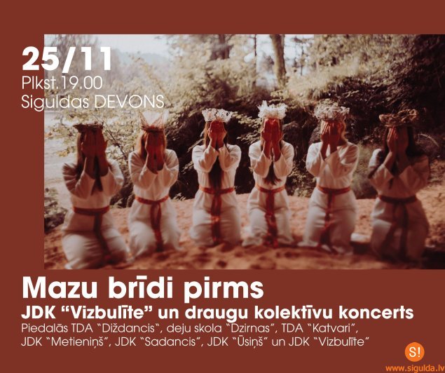 Deju kolektīvs “Vizbulīte” aicina uz koncertu “Mazu brīdi pirms”