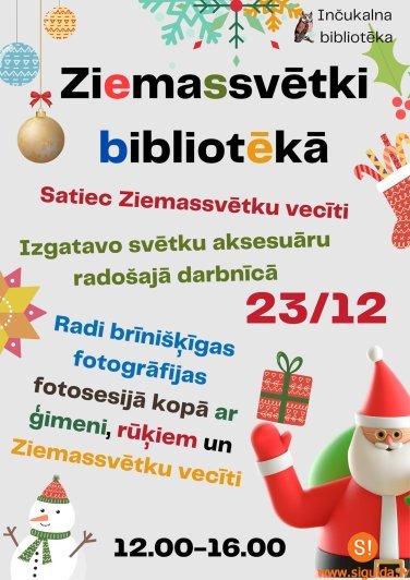 Inčukalna bibliotēka gatavojas svētkiem