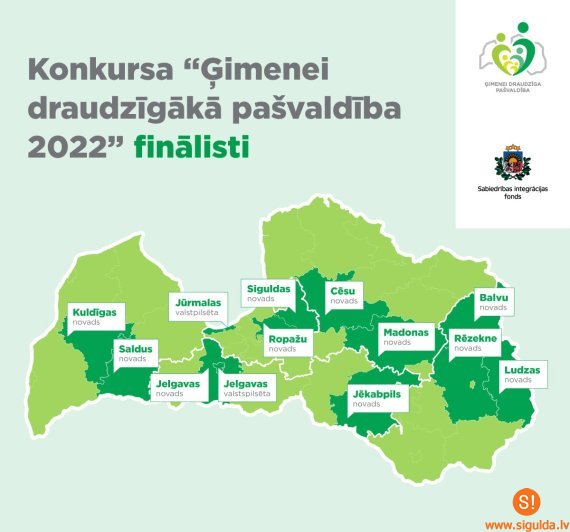 Siguldas novada pašvaldība – konkursa “Ģimenei draudzīgākā pašvaldība 2022” fināliste