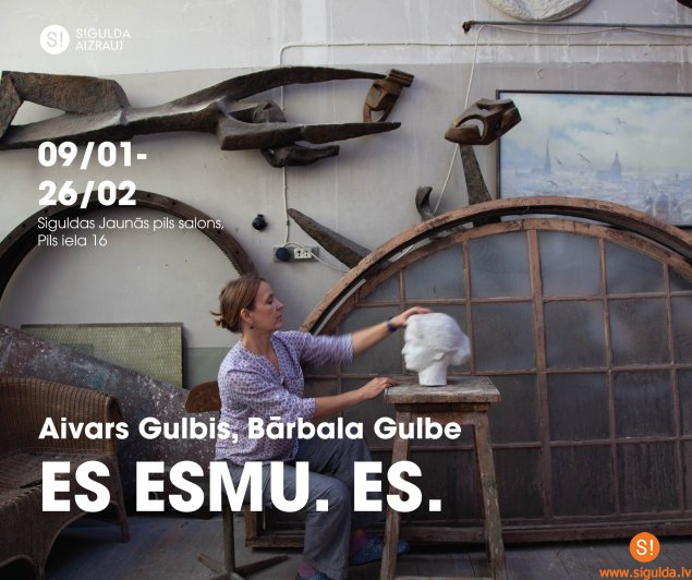 Atklās Aivara Gulbja un Bārbalas Gulbes izstādi “ES ESMU. ES”