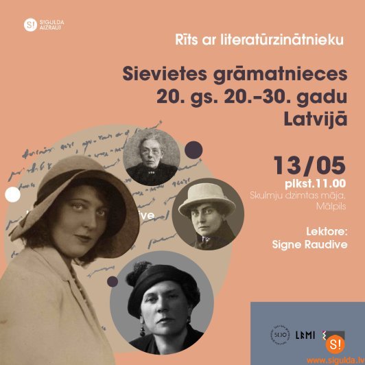 Mālpilī notiks priekšlasījums “Sievietes grāmatnieces 20. gs. 20.–30. gadu Latvijā”