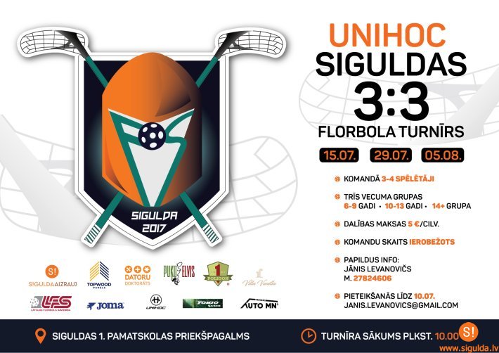 Vasara bez Siguldas 3:3 florbola turnīra nav iedomājama