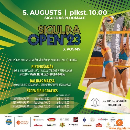 Sestdien noslēdzošais sacensību “Sigulda Open 2023” posms