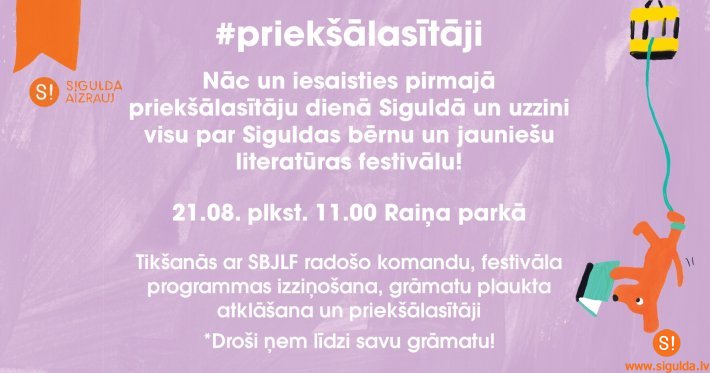 Raiņa parkā 21. augustā aicina uz priekšālasītāju dienu