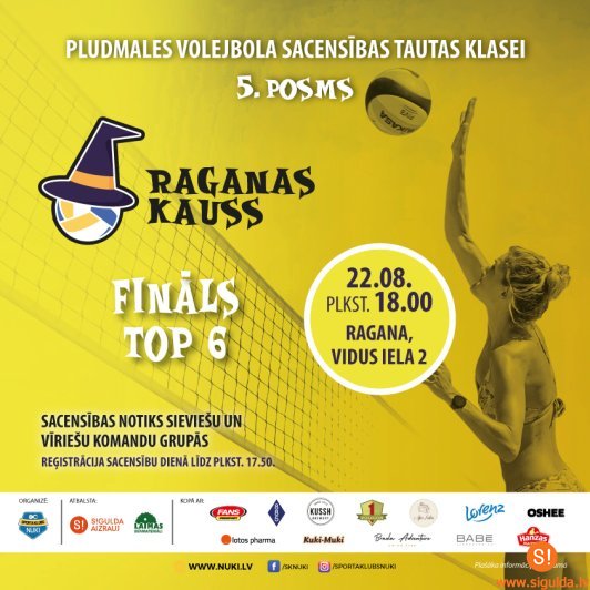 Aicina sekot līdzi pludmales volejbola sacensībām Raganā