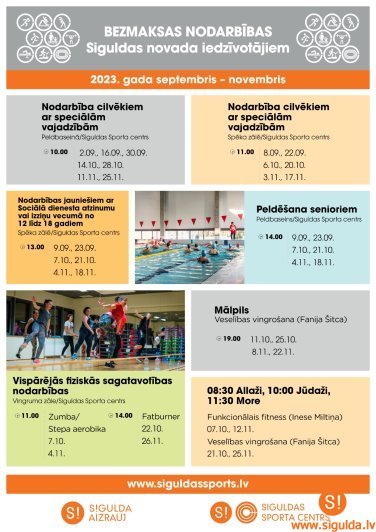 Novadniekiem būs iespēja piedalīties jaunās bezmaksas sporta nodarbībās