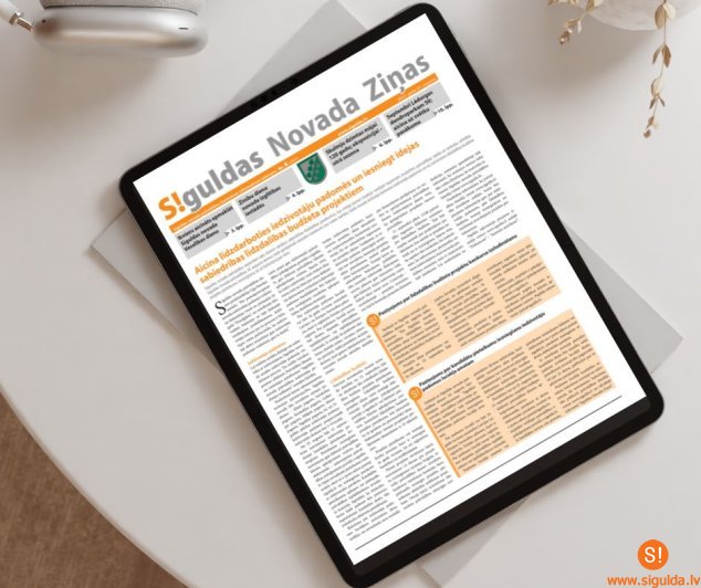 Iznācis pašvaldības informatīvā izdevuma “Siguldas Novada Ziņas” augusta numurs