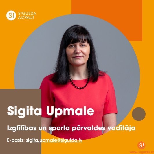 Izglītības un sporta pārvaldi vadīs Sigita Upmale