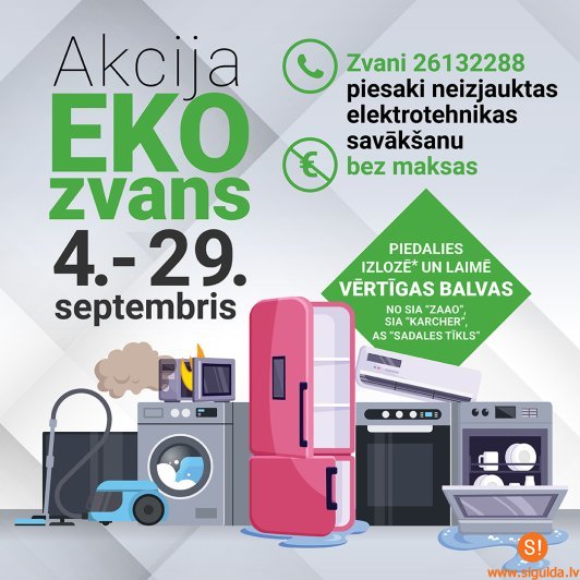 Aicina Krimuldas un Lēdurgas iedzīvotājus piedalīties akcijā “EKO ZVANS!”