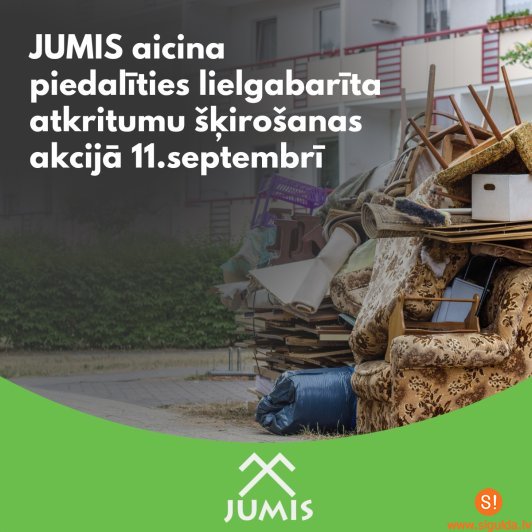 Iedzīvotāji aicināti piedalīties lielgabarīta atkritumu nodošanas akcijā