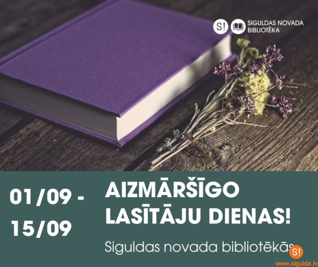 Aizmāršīgo lasītāju dienas Siguldas novada bibliotēkās
