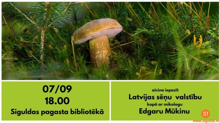 Siguldas pagasta bibliotēka aicina iepazīt Latvijas sēnes
