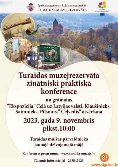 Turaidas muzejrezervāts aicina uz zinātniski praktisko konferenci