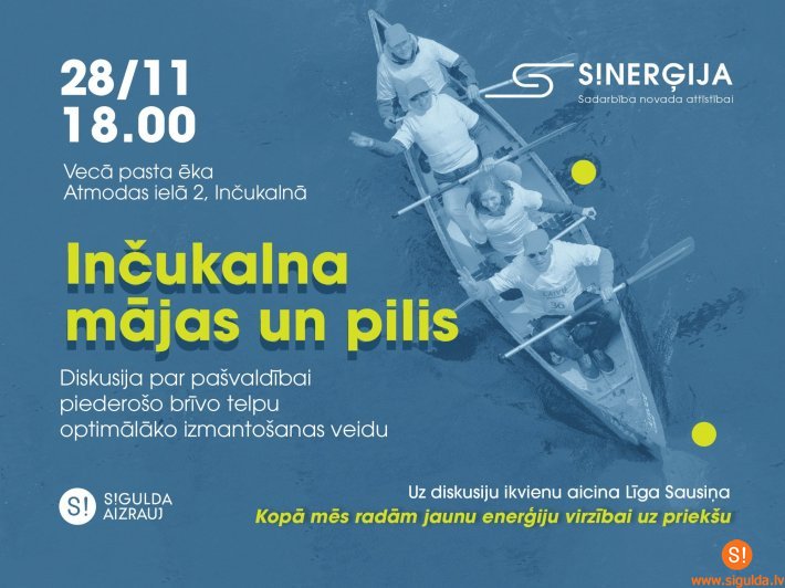 28. novembrī aicinām uz domnīcu cikla “S!nerģija” sarunām Inčukalnā