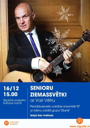 Siguldas pagasta Kultūras namā notiks Ziemassvētku koncerts senioriem