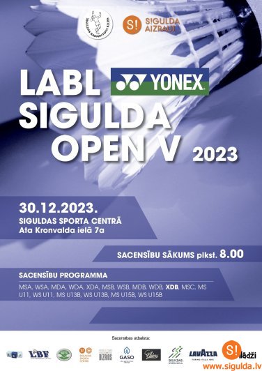 Notiks 20. Siguldas novada un Siguldas badmintona kluba atklātais čempionāts