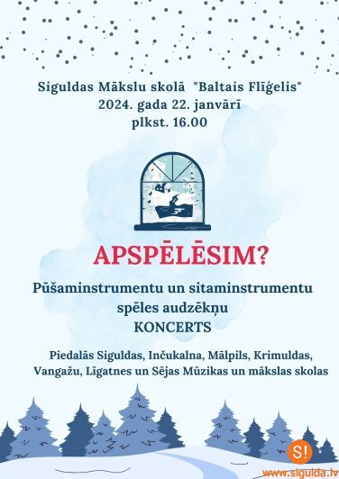 22. janvārī Siguldā izskanēs audzēkņu koncerts “Apspēlēsim?”