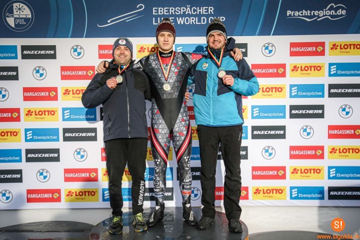 Novadnieki Gints Bērziņš un Sigita Bērziņa uzvar Nāciju kausā kamaniņu sportā