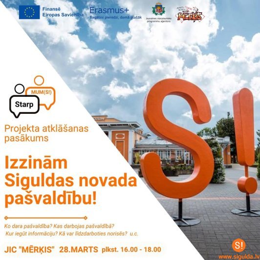 JIC “Mērķis” uzsāk Erasmus+ jaunatnes līdzdalības projektu “Starp Mum(S!)”