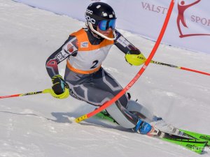 Slēpotāja Gasūna Eiropas kausā slalomā otro reizi divdesmitniekā